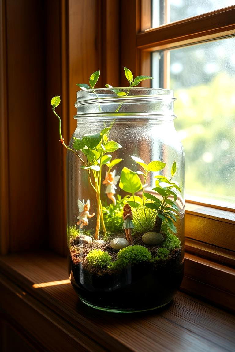 Mason Jar Fairy Garden - 24 Fall Birthday Party Ideas