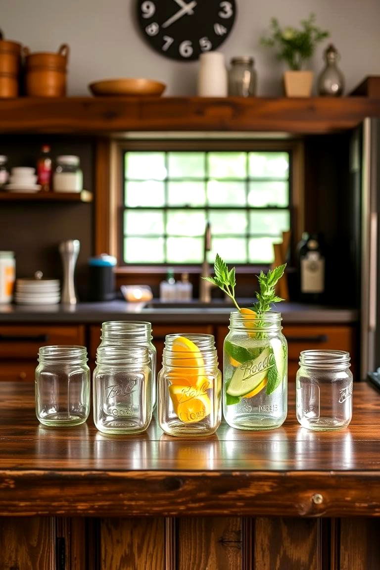 Mason Jar Magic - 24 Home Bar Ideas On A Budget