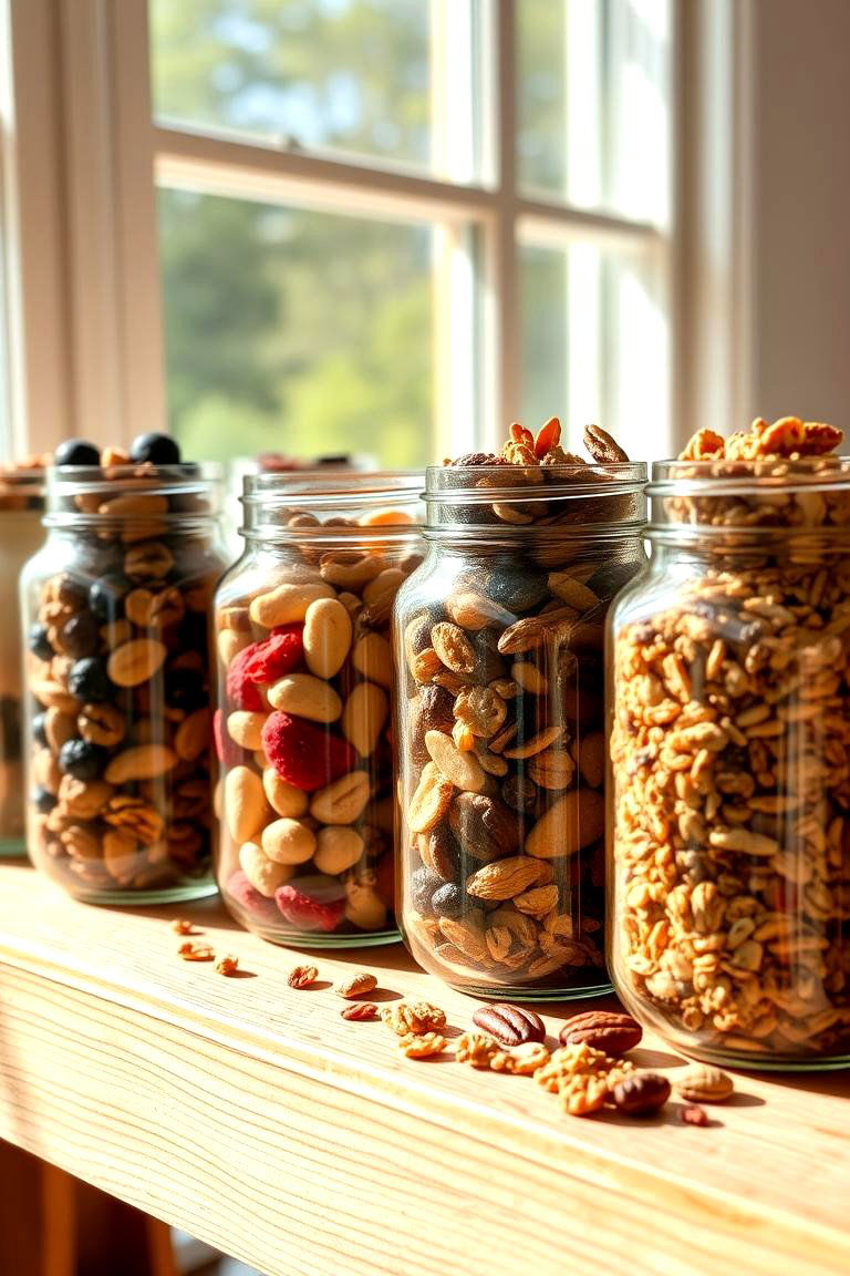 Mason Jars for Snacks - 24 Snack Storage Ideas