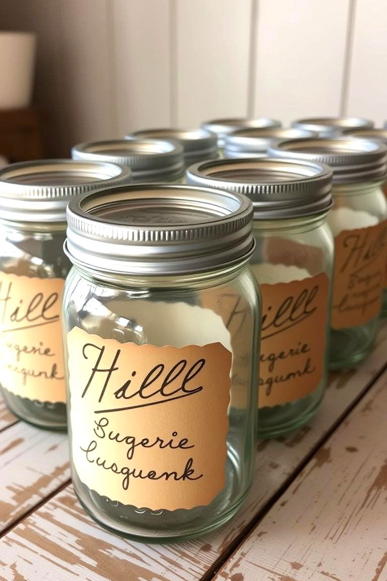 Mason Jars with Labels - 24 Seed Storage Ideas