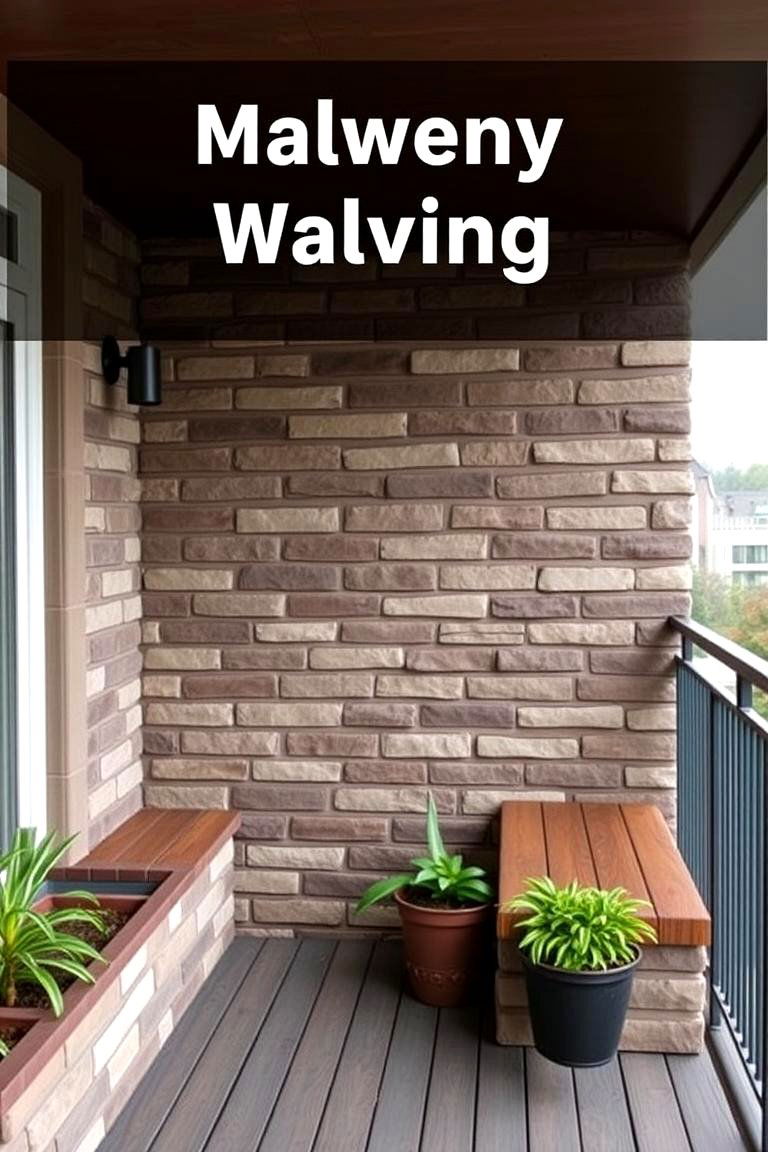 Masonry Walls - 24 Balcony Privacy Ideas