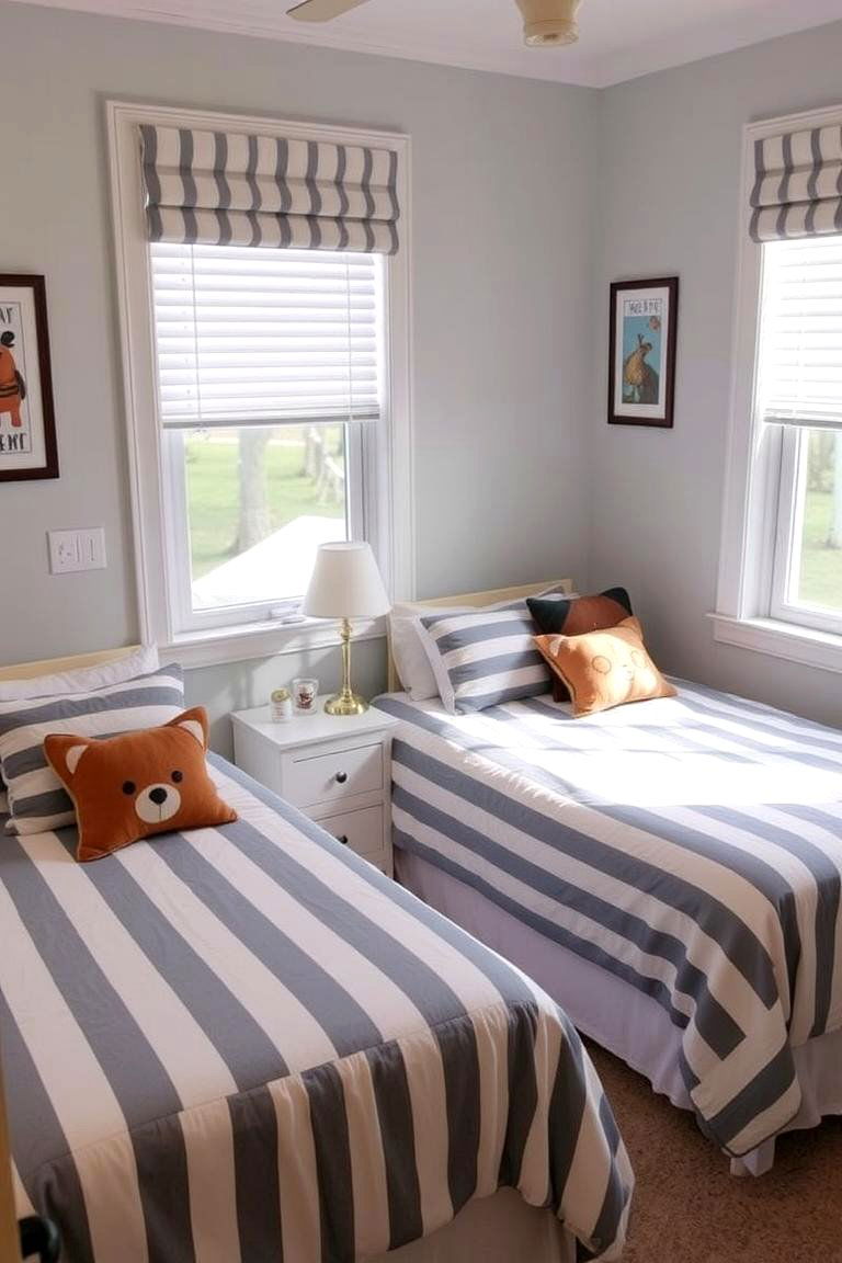 Matching Bedding with Individual Flair - 24 Shared Bedroom Ideas for Small Rooms