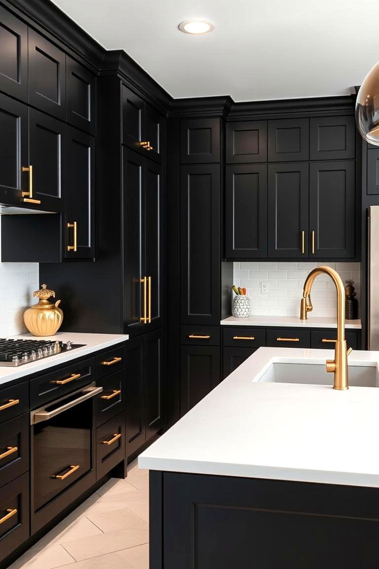 Matte Black Cabinets - 24 Kitchen Cabinet Ideas