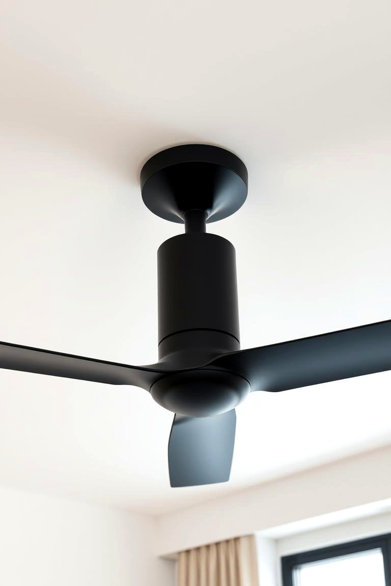 Matte Black Ceiling Fan - 24 Matte Black Bedroom Ideas