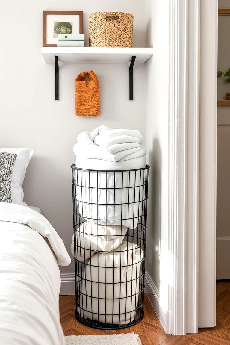 Matte Black Laundry Basket - 24 Matte Black Bedroom Ideas