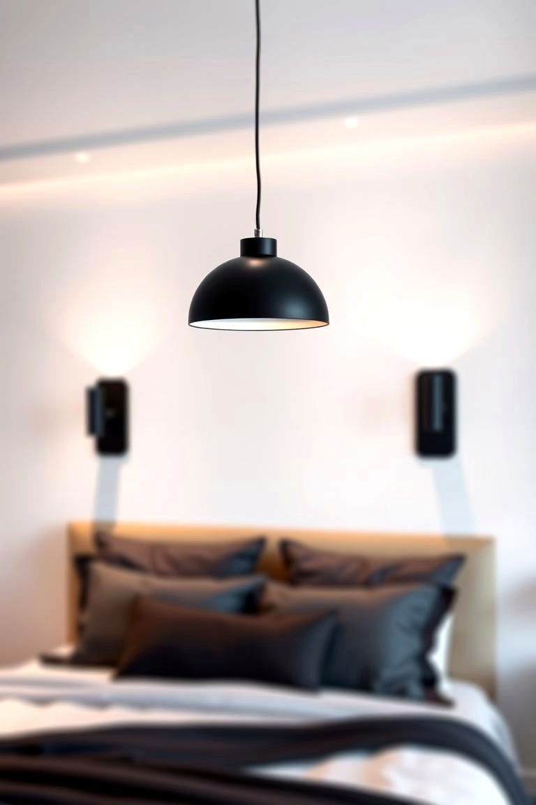 Matte Black Lighting Fixtures - 24 Matte Black Bedroom Ideas