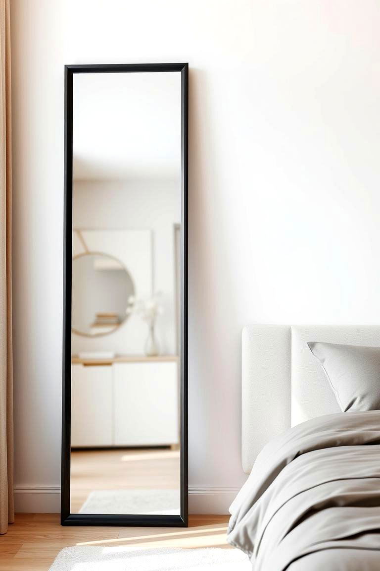 Matte Black Mirror Frame - 24 Matte Black Bedroom Ideas