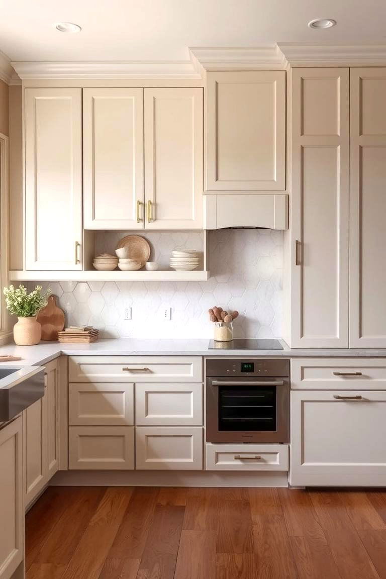 Matte Elegance Off white Kitchen Cabinets - 24 Off-white Kitchen Cabinets