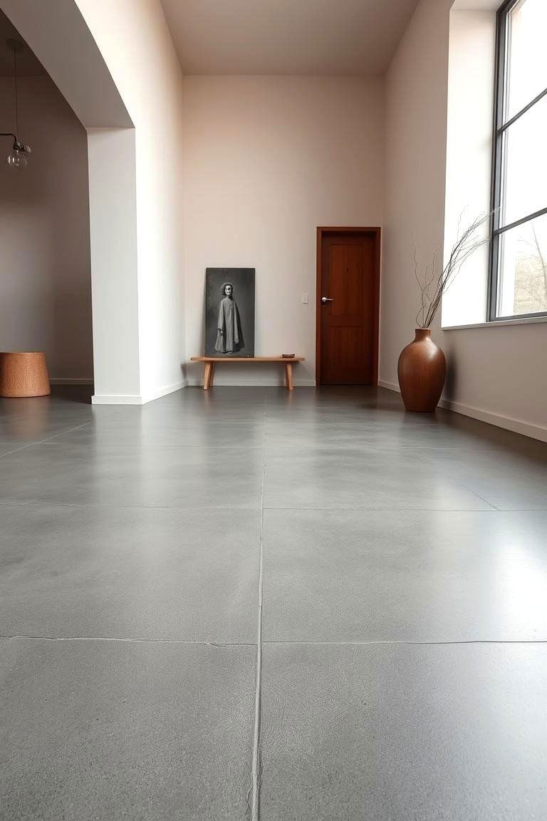 Matte Elegance for a Modern Touch - 24 Indoor Concrete Floor Paint Ideas