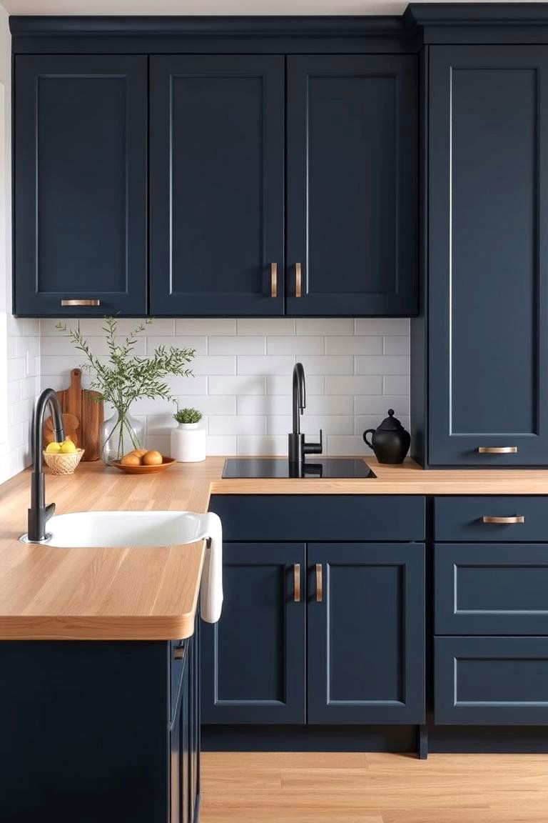 Matte Navy Blue Cabinets - 24 Navy Blue Kitchen Cabinets Ideas