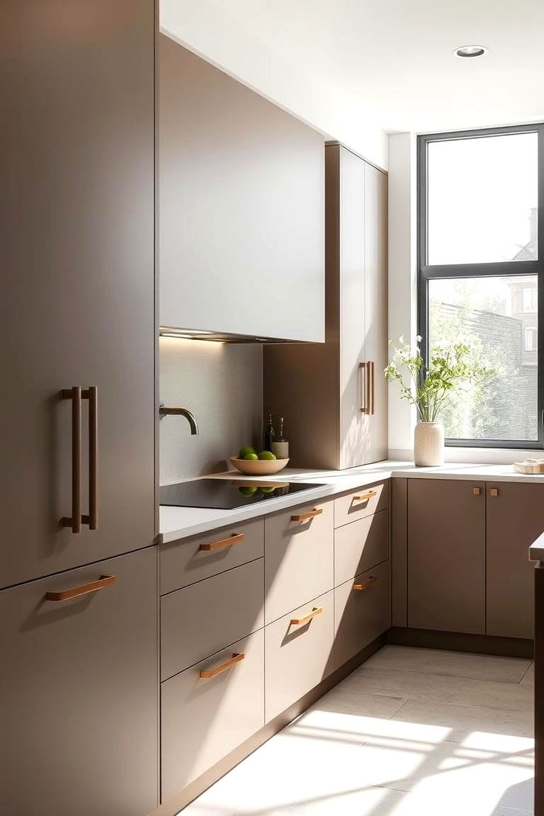 Matte Taupe Sophistication - 24 Taupe Kitchen Cabinet Ideas