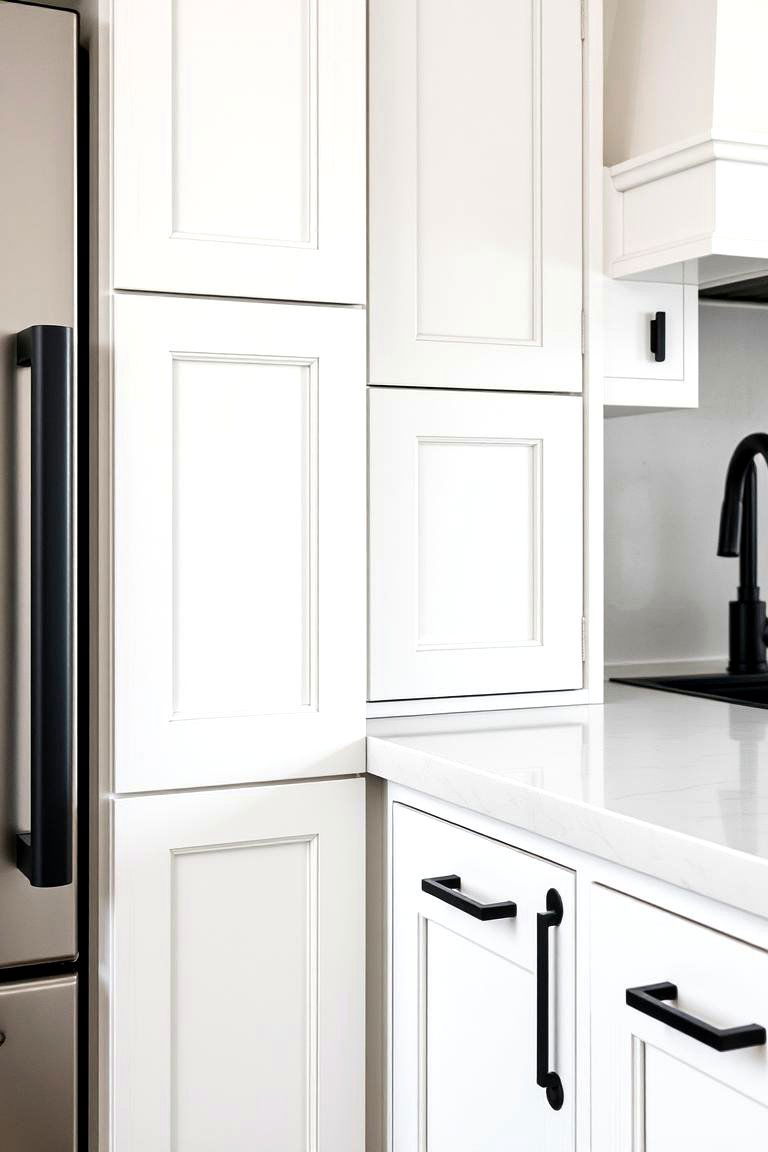 Matte vs - 24 White Kitchen Cabinets With Black Hardware