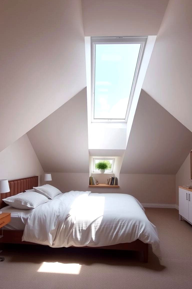 Maximize Natural Light with Skylights - 24 Attic Bedroom Ideas