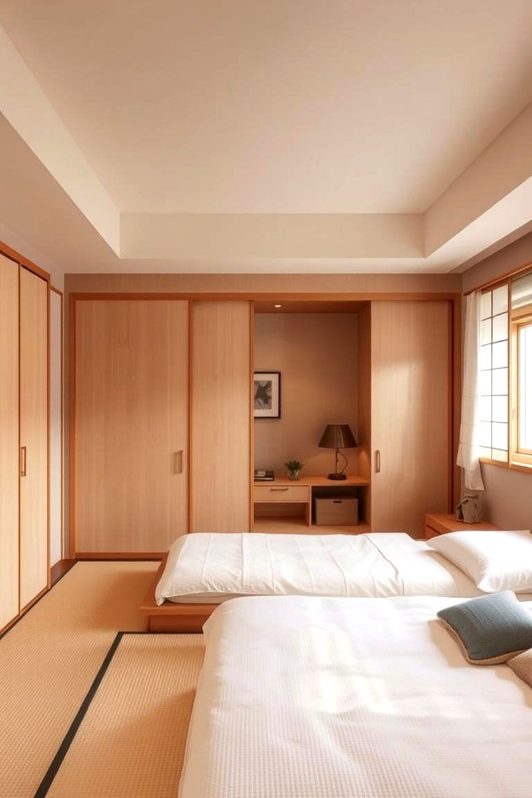 Maximize Space with Functional Sliding Doors Fusuma - 24 Japanese Bedroom Design Ideas