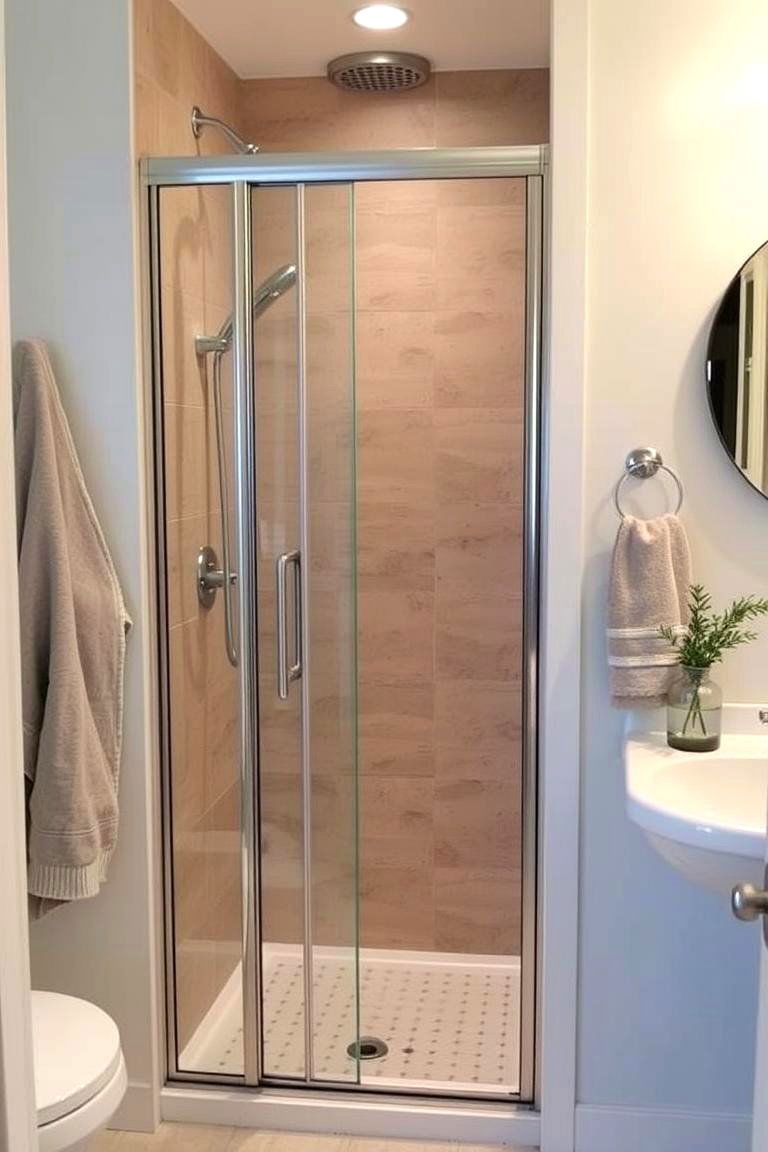 Maximize Space with a Pocket Door Entry - 24 Small Bathroom Walk-in Shower Ideas