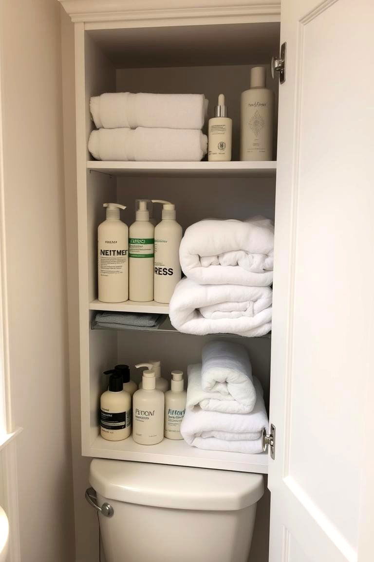 Maximize Vertical Space with Shelving - 24 Bathroom Cabinet Organization Ideas