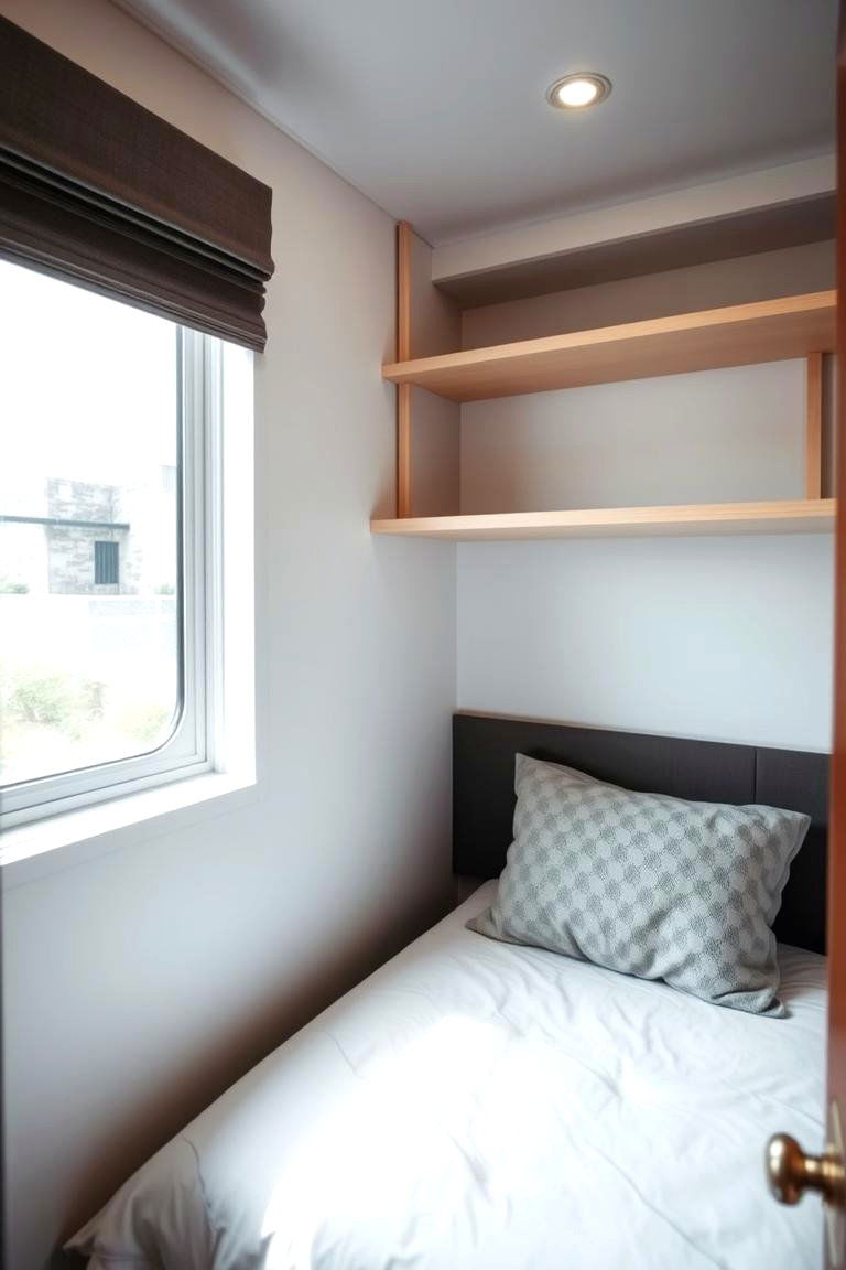 Maximize Vertical Storage - 24 small guest room ideas