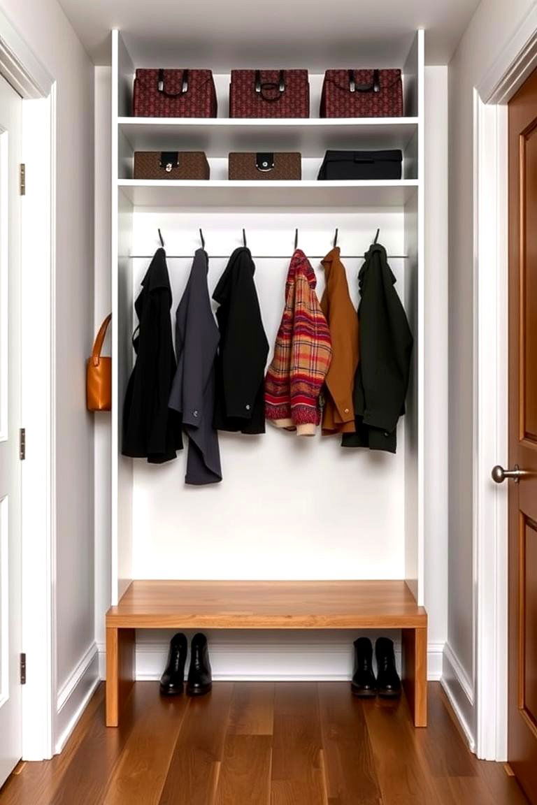 Maximize Vertical Storage with Tall Shelving - 24 Entryway Closet Ideas