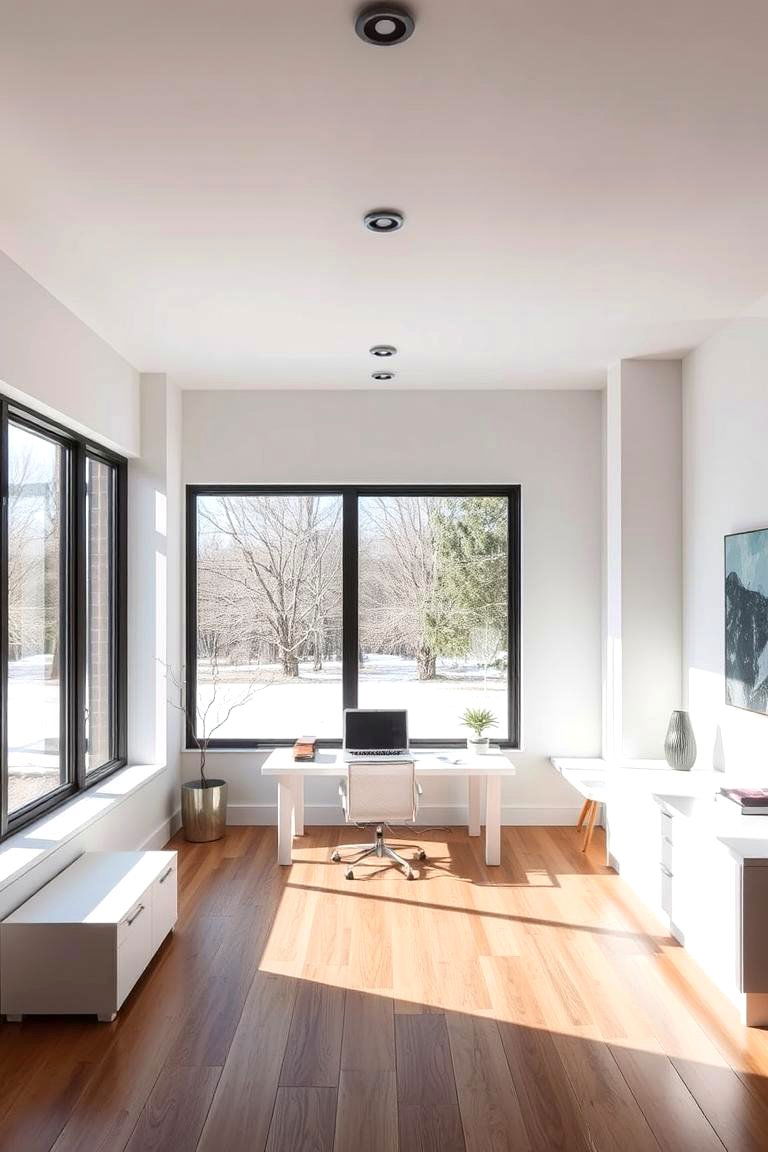 Maximizing Natural Light - 24 basement office ideas