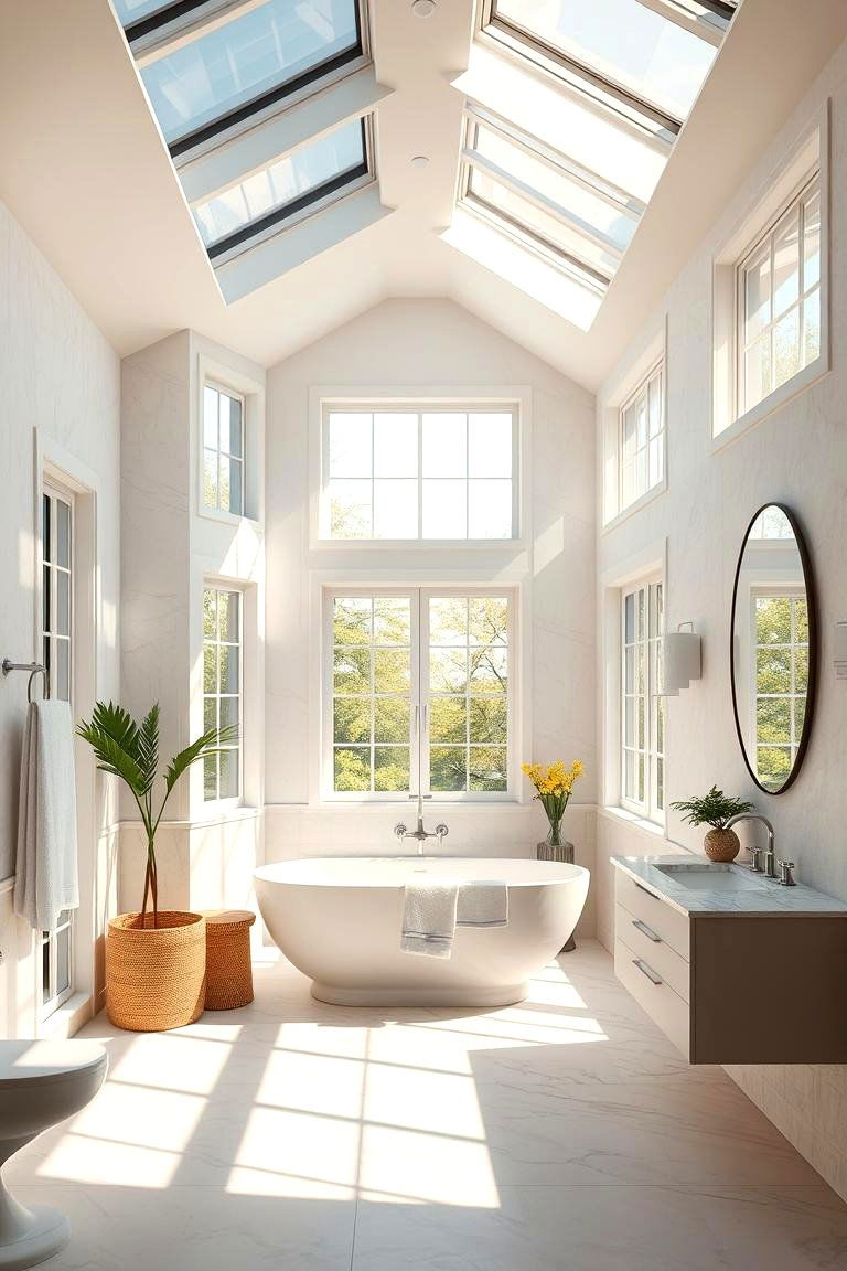 Maximizing Natural Light - 24 Cozy Bathroom Ideas