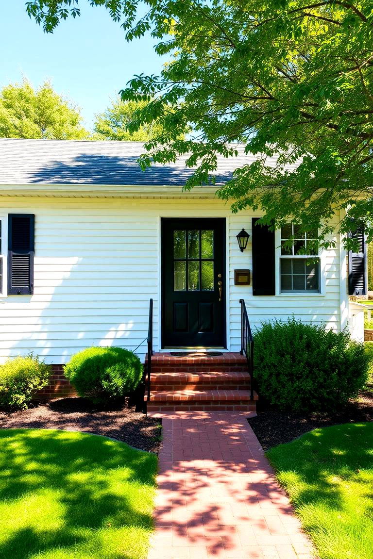 Maximizing Natural Light - 24 single story white house black trim