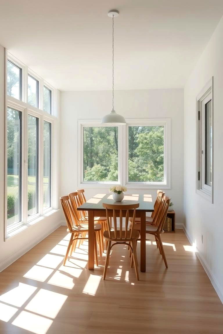 Maximizing Natural Light - 24 Small Dining Room Lighting Ideas