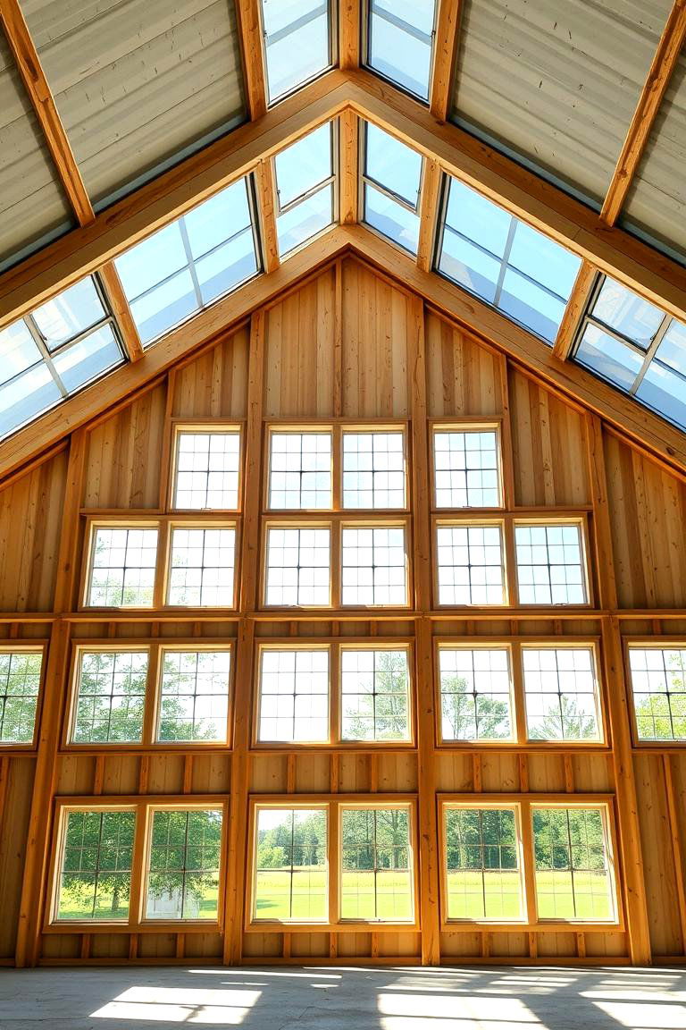 Maximizing Natural Light with Expansive Window Placement - 24 Pole Barn and Barndominium House Exteriors