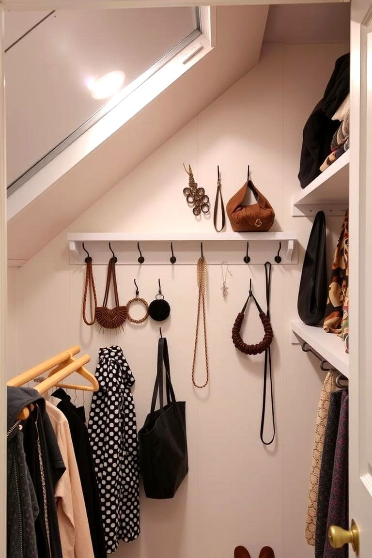 Maximizing Nooks with Built In Hooks - 24 Sloped Ceiling Closet Ideas