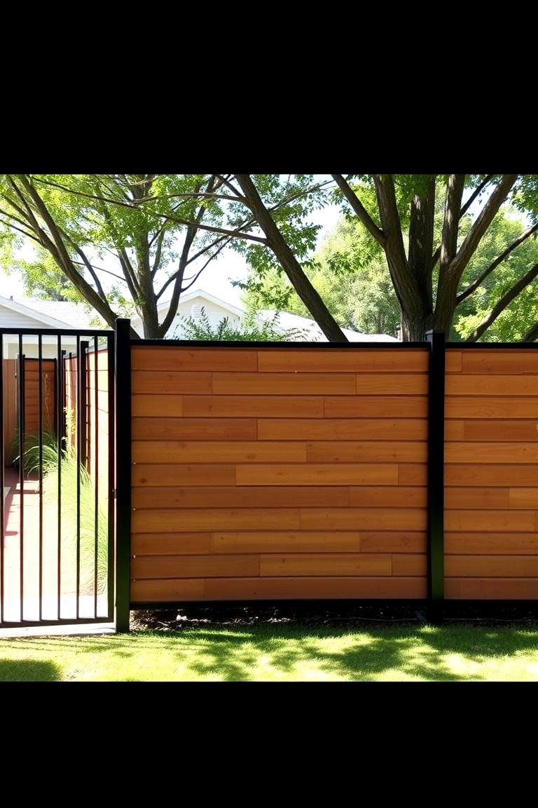 Maximizing Privacy in Your Outdoor Spaces - 24 Metal and Wood Fence