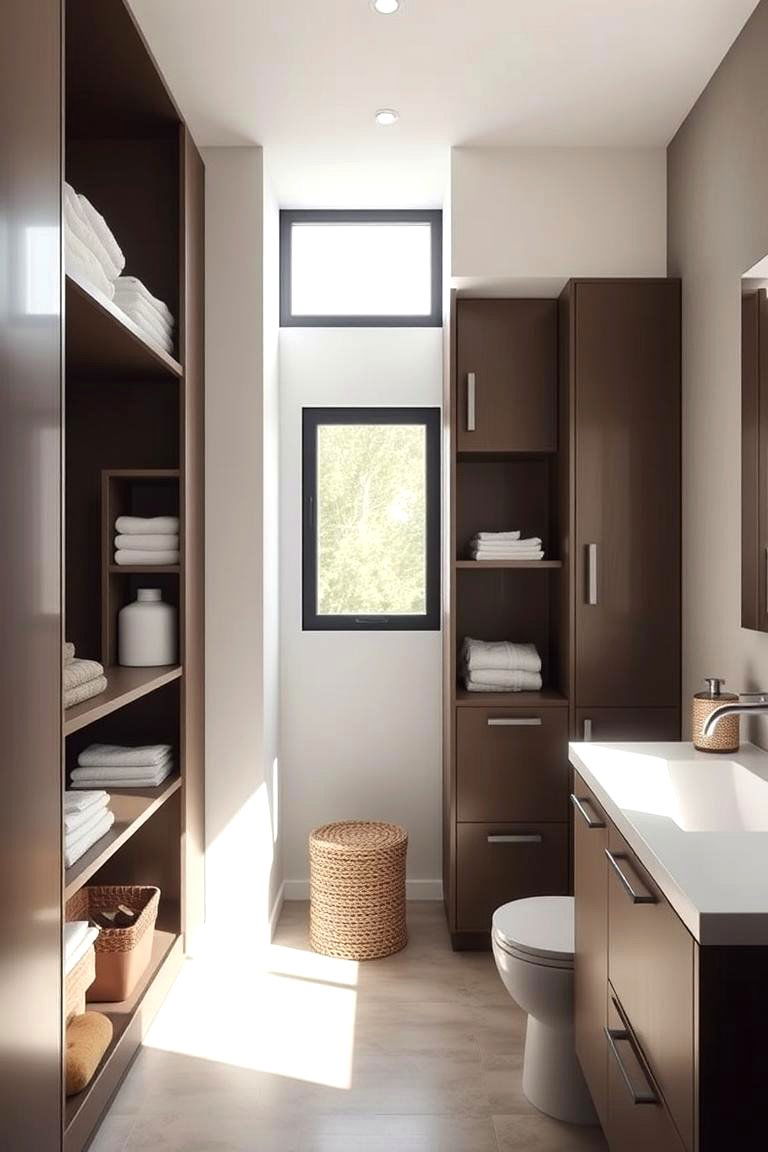 Maximizing Storage Solutions - 24 Primary Bathroom Ideas