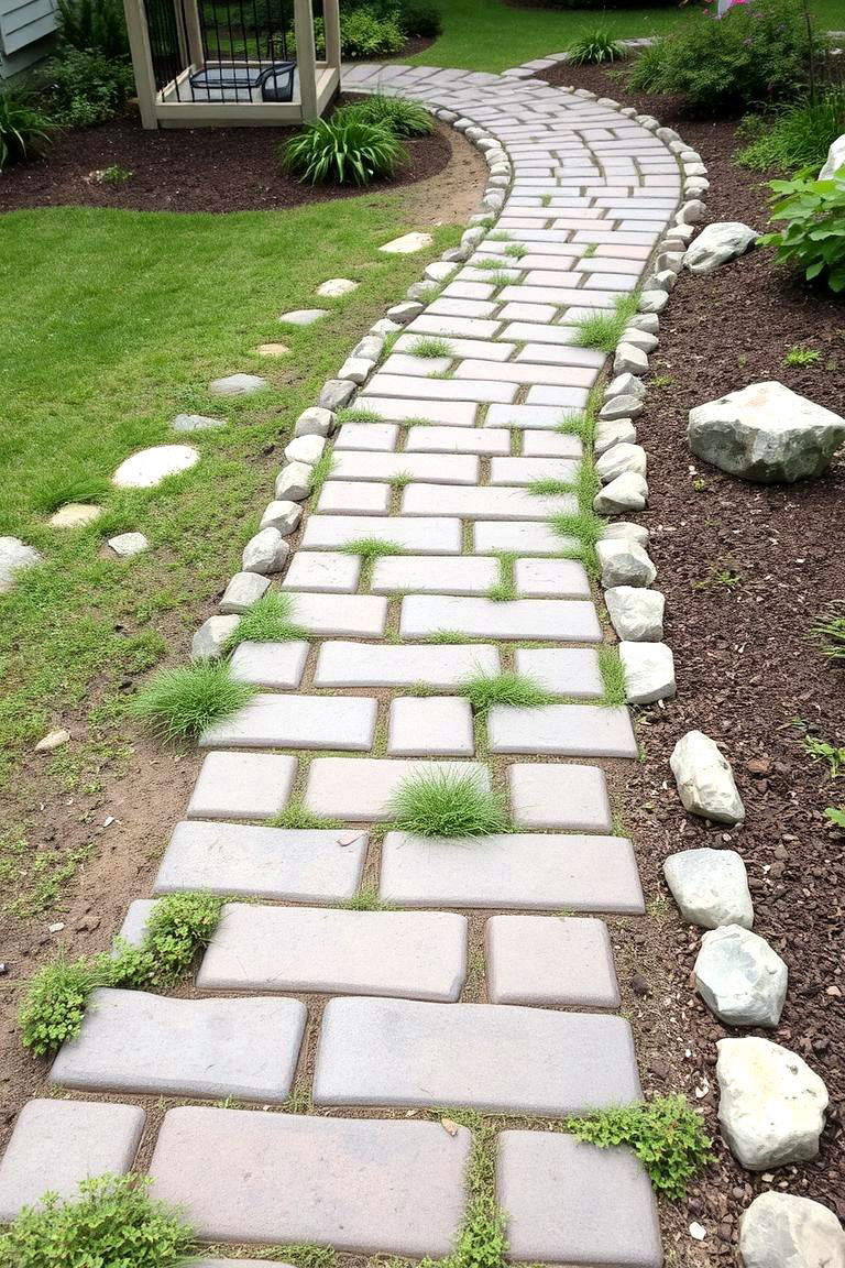 Meandering Garden Path - 24 Cinder Block Garden Ideas