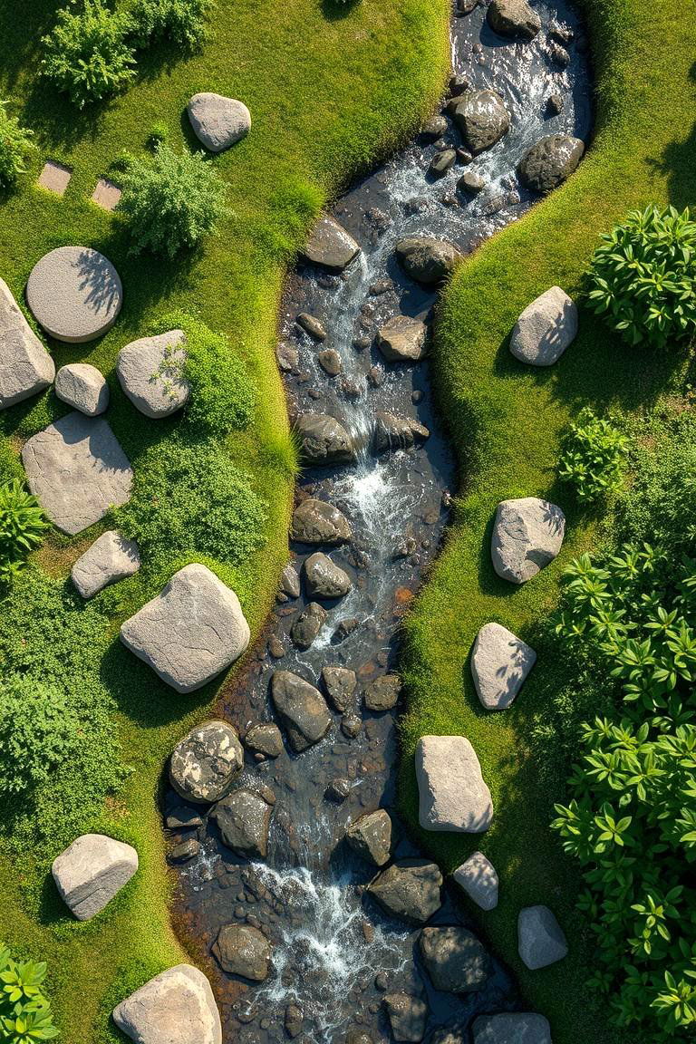 Meandering Stream Simulation - 24 Water Feature Ideas