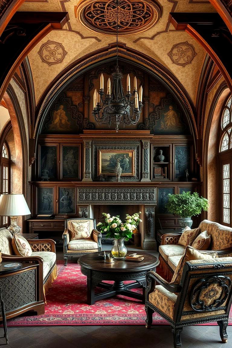 Medieval Inspired Designs - 24 Gothic Living Room Ideas
