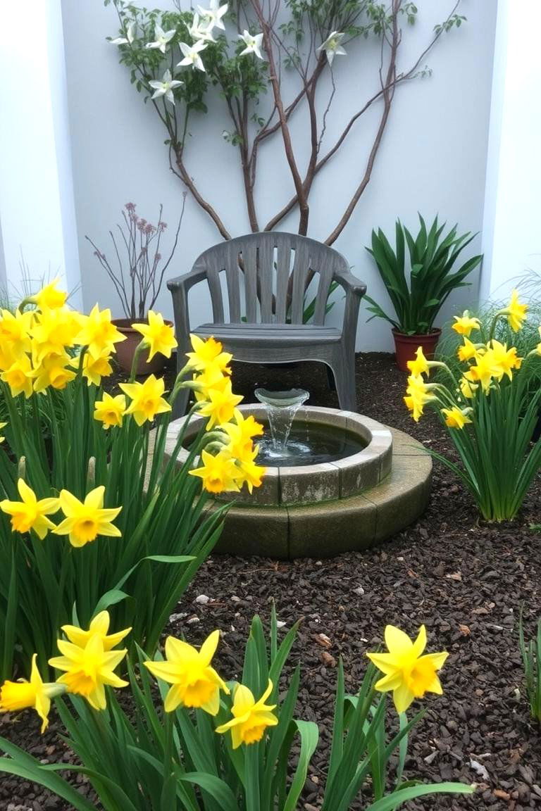 Meditative Daffodil Corner - 24 Daffodil Garden Ideas