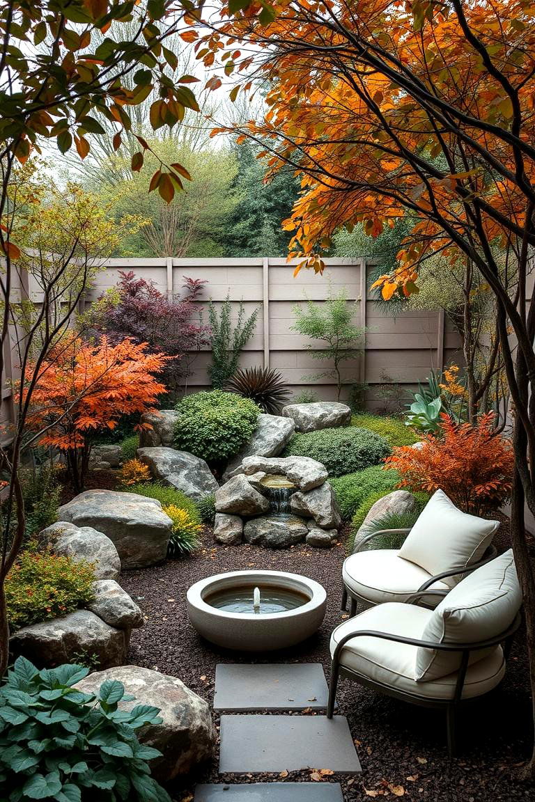 Meditative Garden Corner - 24 Fall Garden Ideas