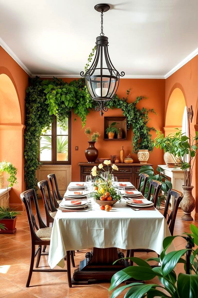 Mediterranean Botanical Dining - 24 Greenhouse Dining Room Ideas