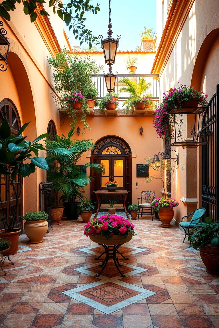 Mediterranean Courtyard Room - 24 Outdoor Bedroom Ideas