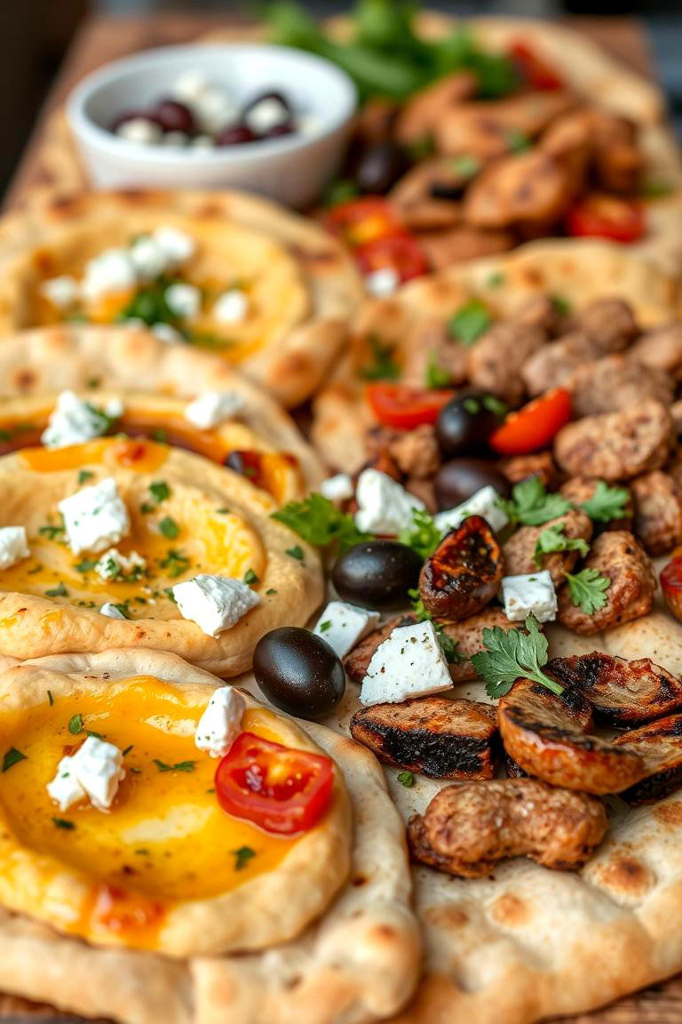 Mediterranean Flatbread Bar - 24 Wedding Buffet Ideas