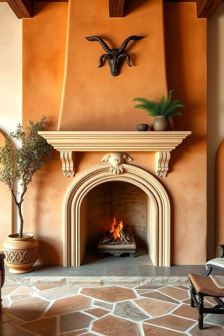 Mediterranean Inspiration - 24 Traditional Fireplaces