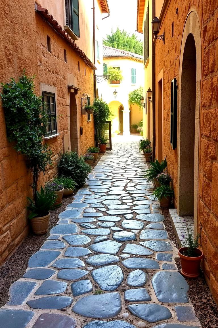 Mediterranean Inspired Ambiance - 24 Bluestone Walkway Ideas