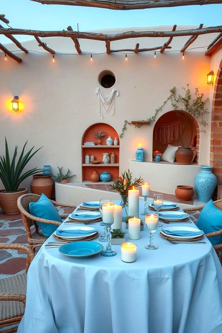Mediterranean Inspired Candle Setting - 24 Decorating With Candles