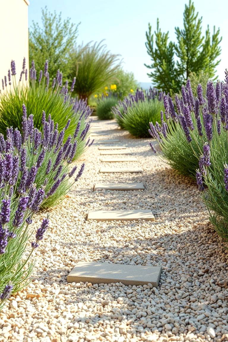 Mediterranean Inspired Mulch Pathway - 24 Mulch Pathway Ideas