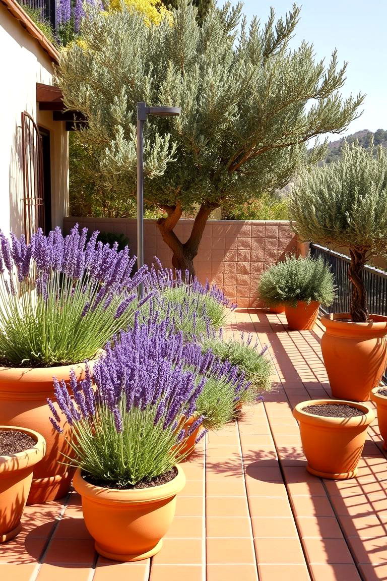 Mediterranean Inspired Patio - 24 Deck Decorating Ideas With Plant