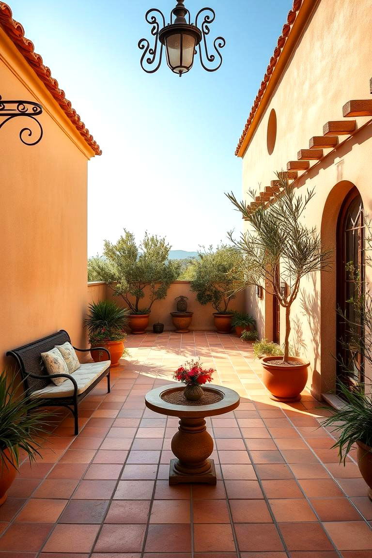 Mediterranean Inspired Patio - 24 L Shaped Backyard Ideas