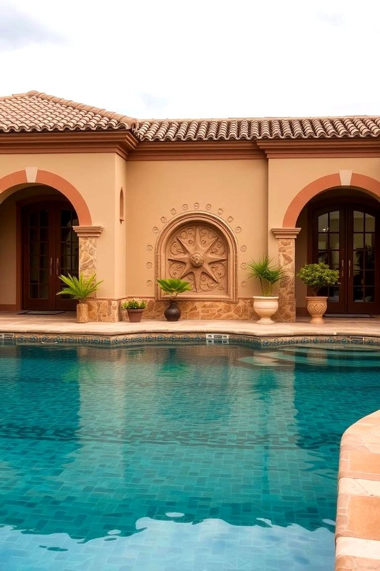 Mediterranean Inspired Pool - 24 Small Inground Pool Ideas