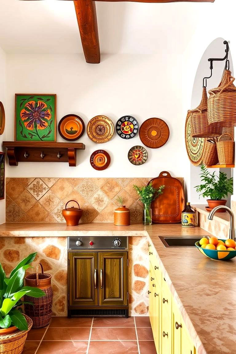 Mediterranean Inspired Wall Art - 24 Spanish Style Kitchen Ideas