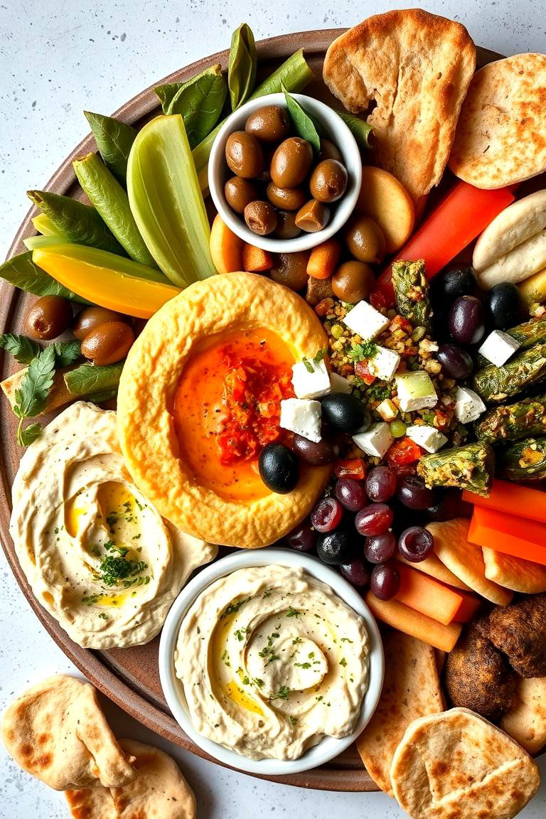 Mediterranean Mezze Spread - 24 Wedding Buffet Ideas