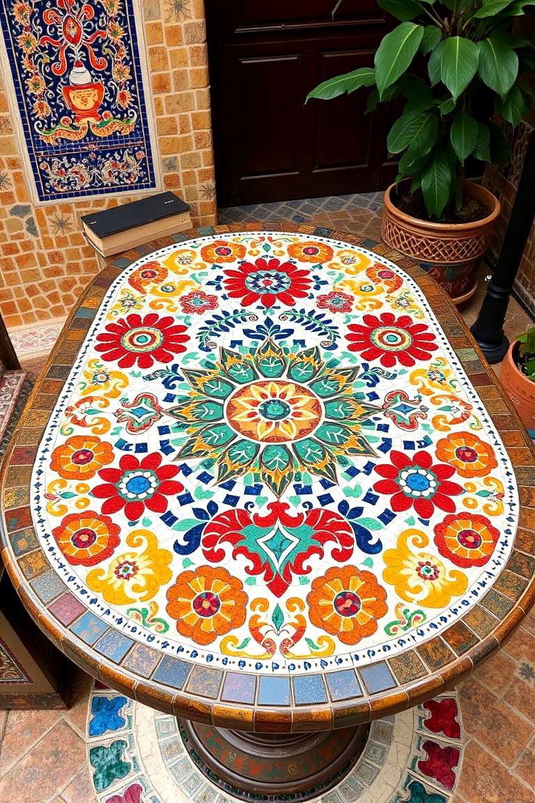 Mediterranean Mosaic Magic - 24 Round Table Decor Ideas