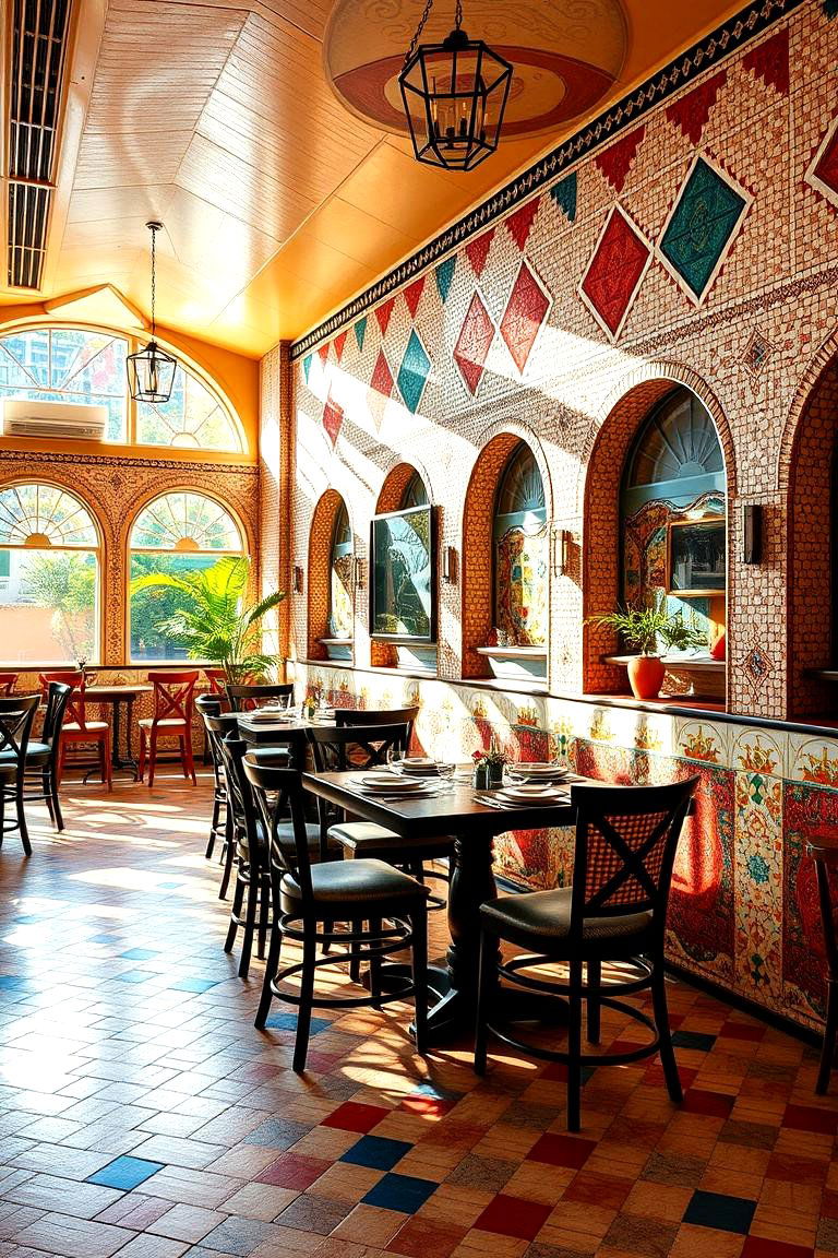 Mediterranean Mosaic Paneling - 24 Dining Room Wall Paneling Ideas
