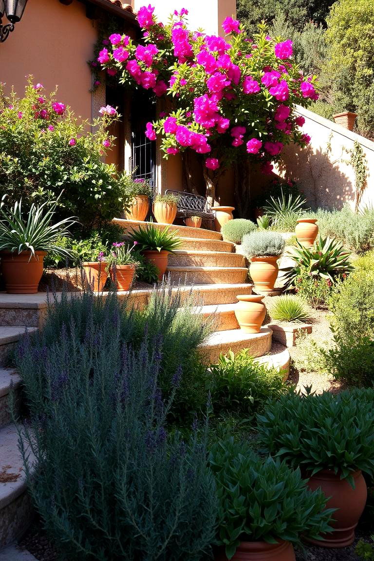 Mediterranean Sloping Garden Oasis - 24 Sloping Garden Design Ideas